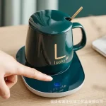 Electric Ceramic Coffee Mug & Saucer Set