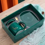 Electric Ceramic Coffee Mug & Saucer Set